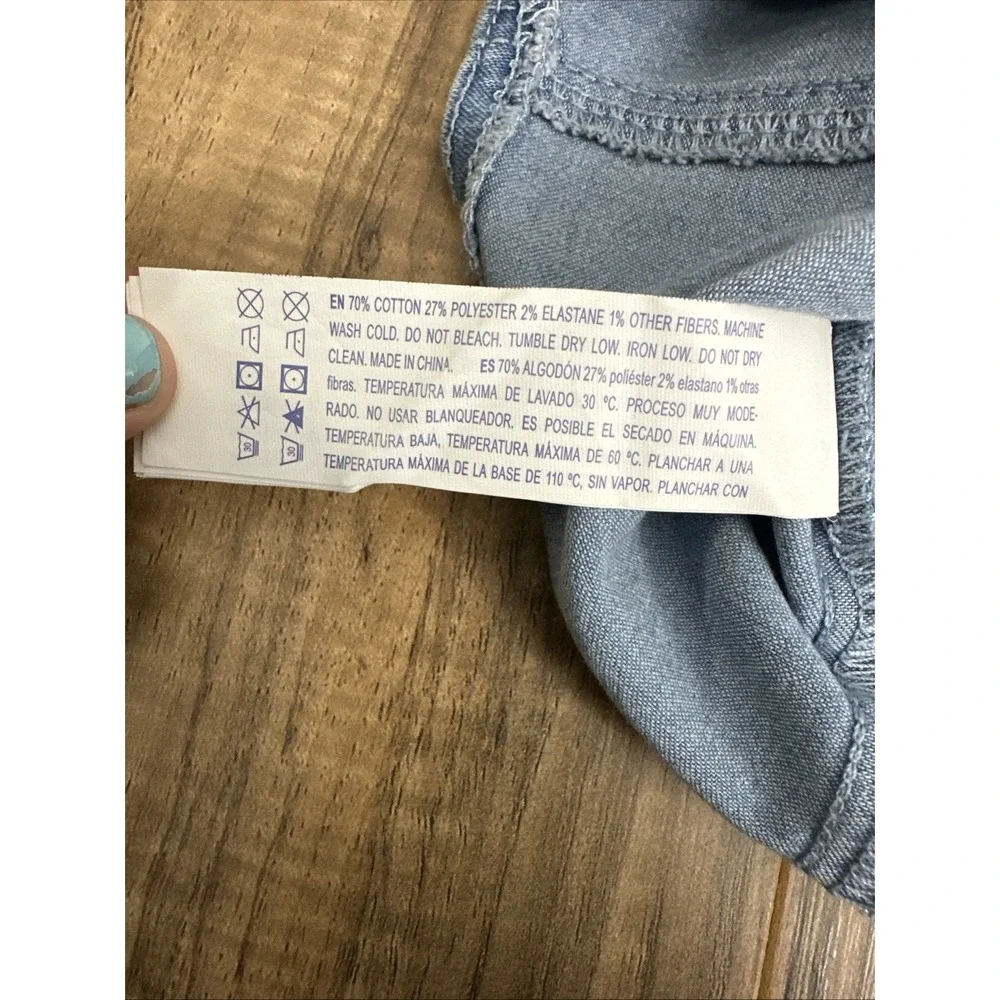 Forever 21 Women's Front Full Zip Denim Bodycon Dress Small Blue - Picture 8 of 8